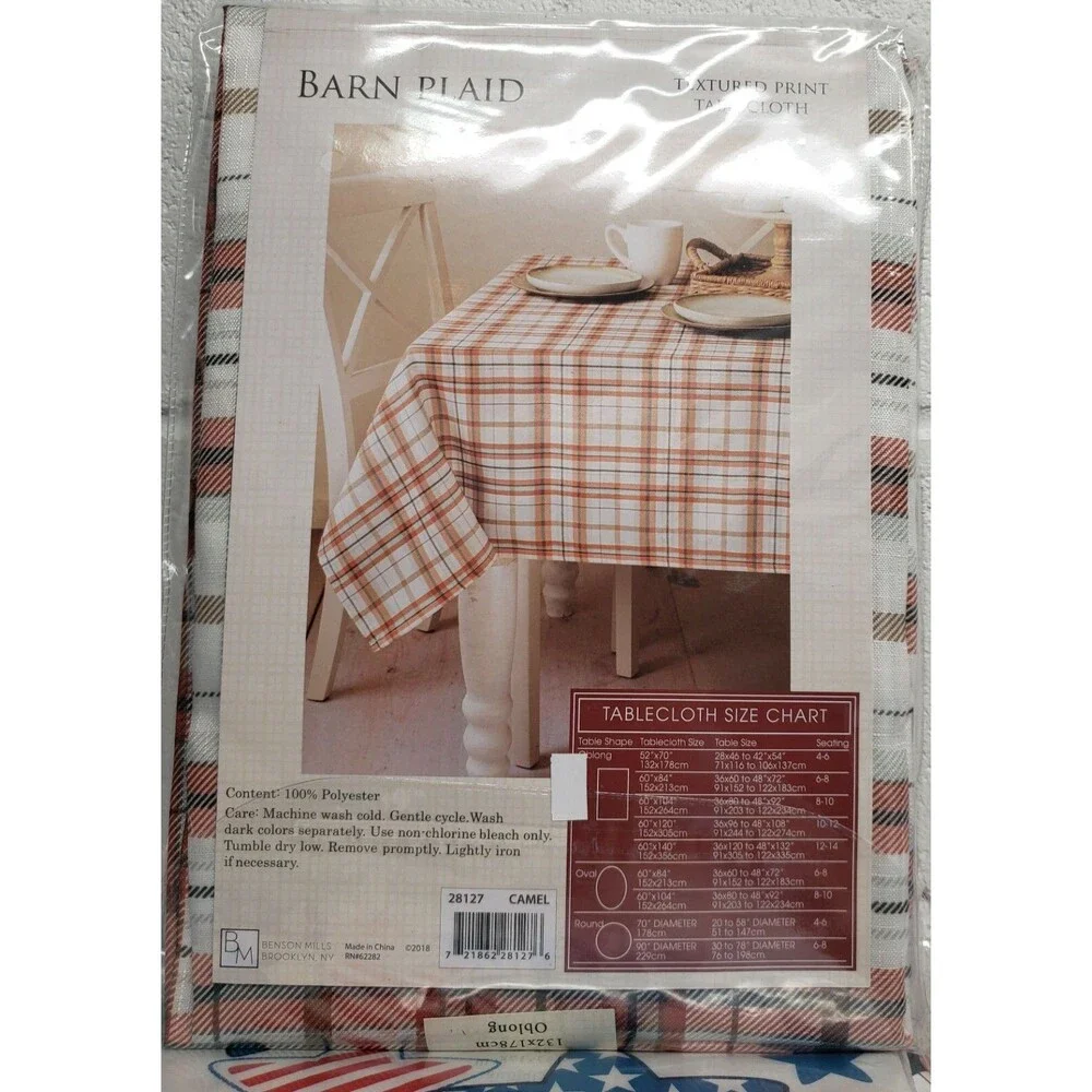 Printed Linen Tablecloth 52